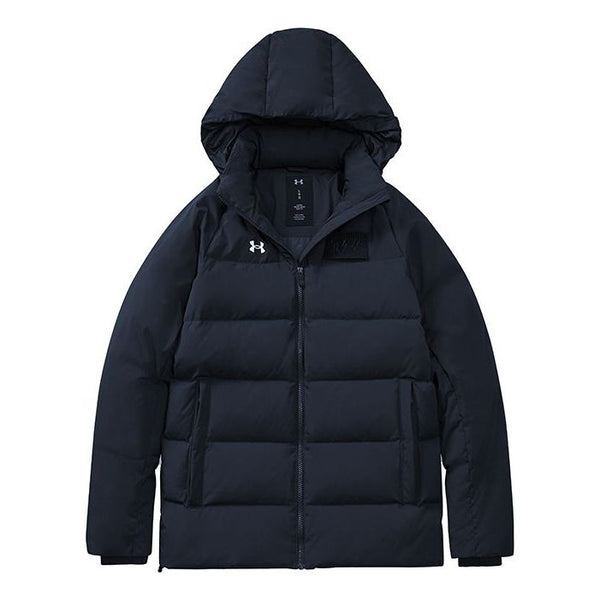 

Куртка logo training hooded down jacket 'black white' Under Armour, черный