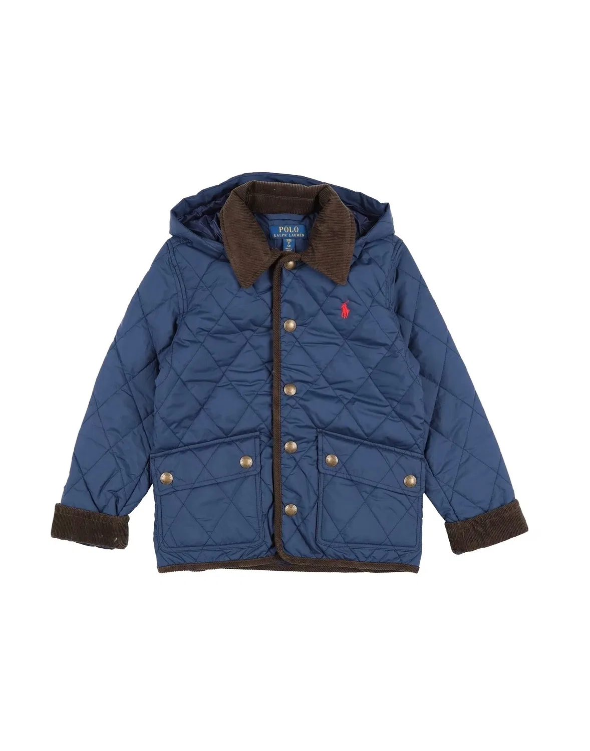 Куртка стеганая с капюшоном POLO RALPH LAUREN синяя
