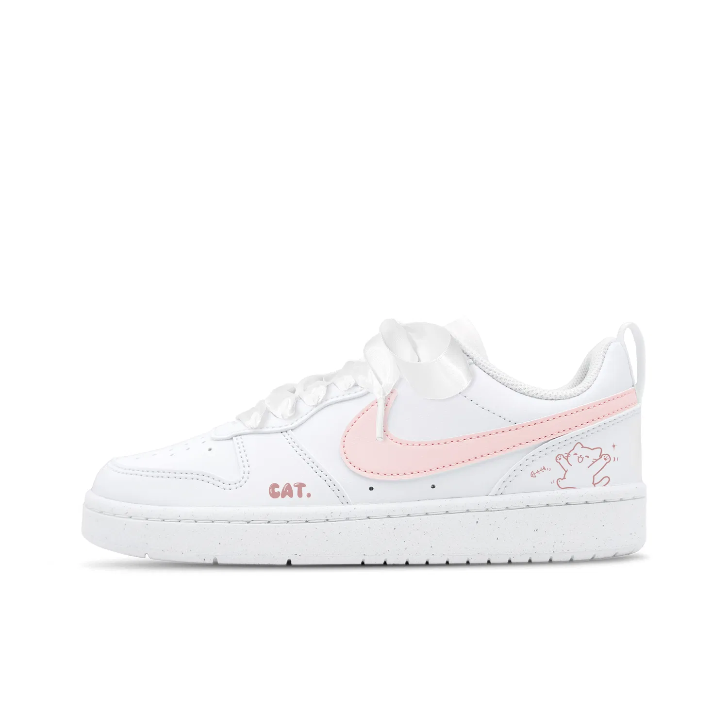 Детские кроссовки для скейтбординга Nike Court Borough Fishbone Meow Pink White
