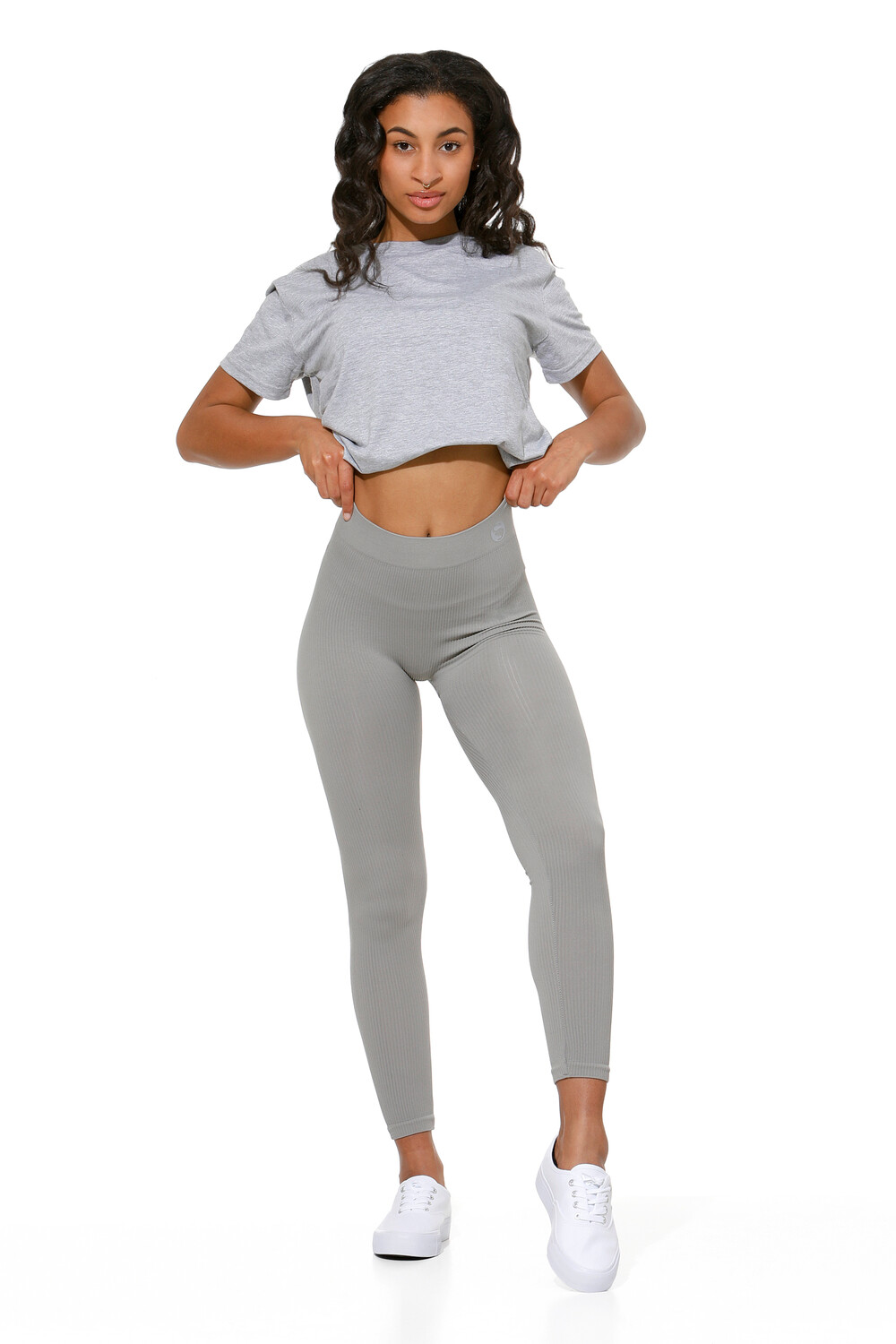 

Спортивные брюки Stark Soul Ribbed Leggings, серый