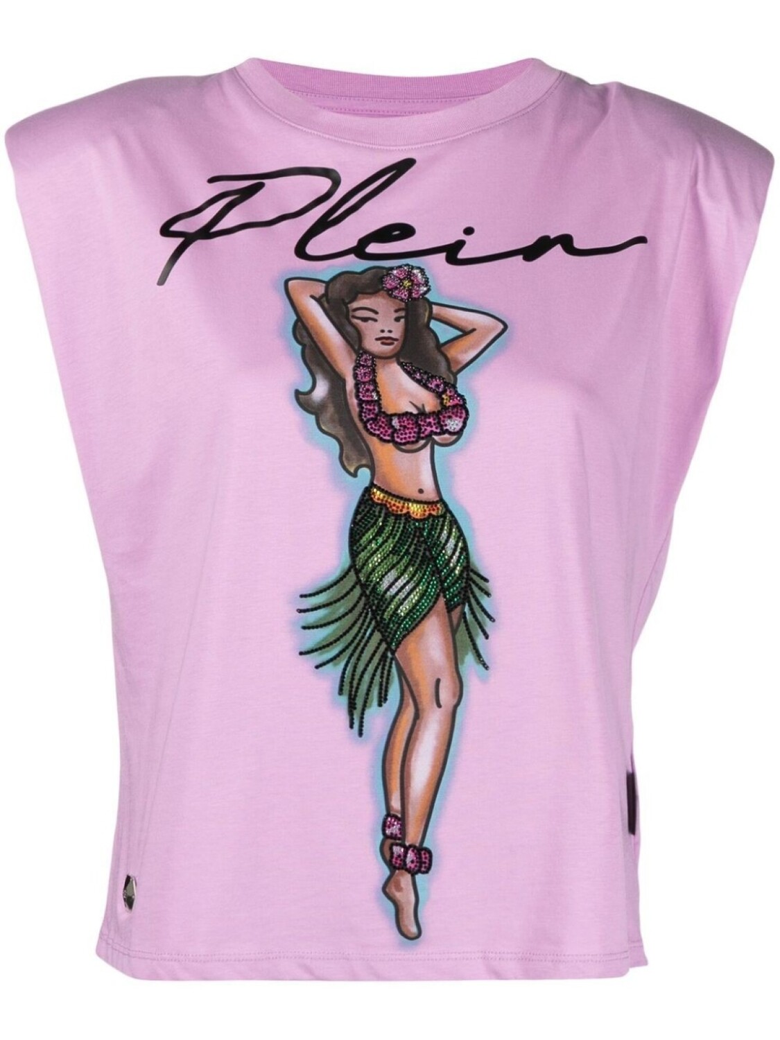 

Philipp Plein топ Hawaii с логотипом, фиолетовый