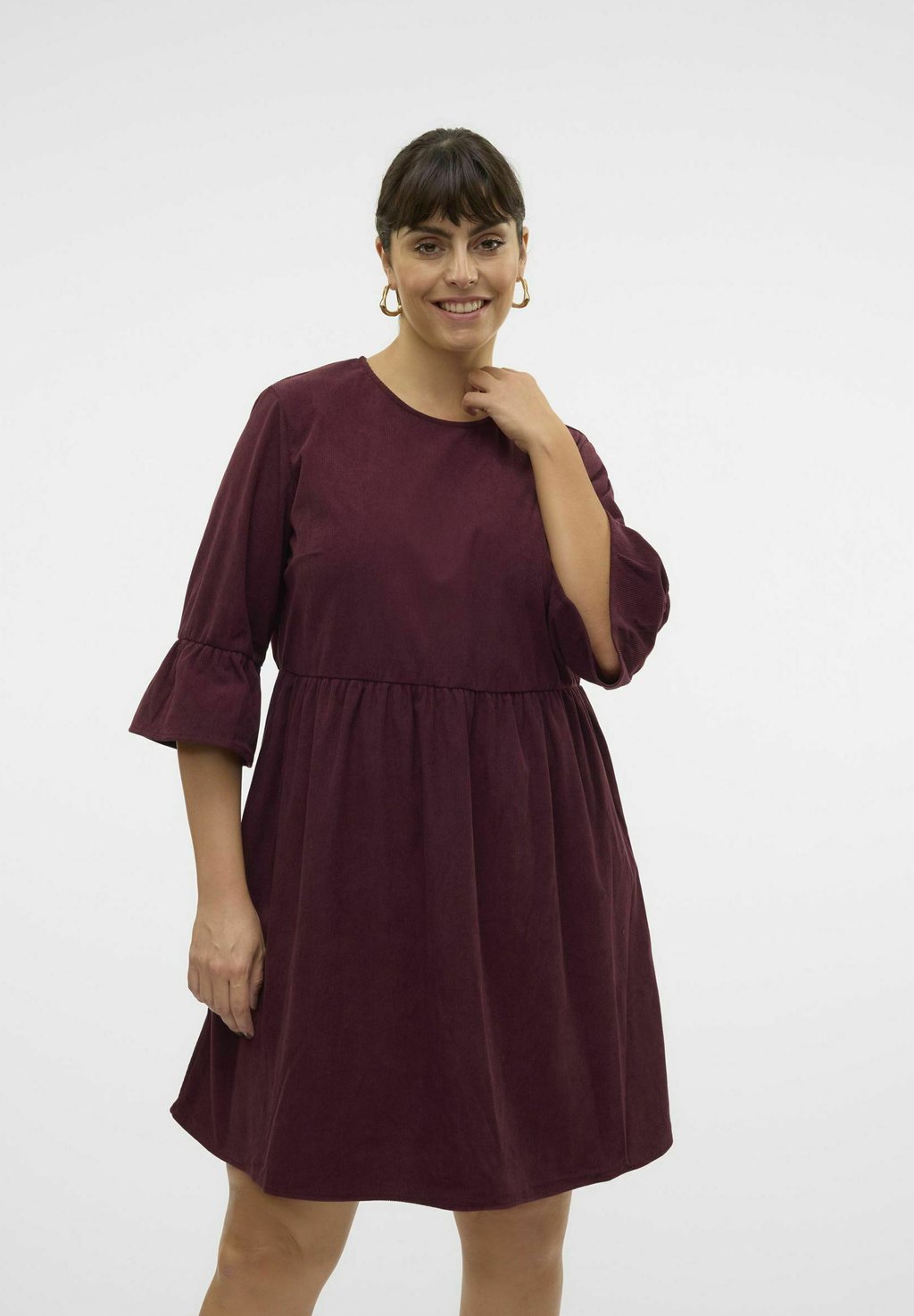 

Повседневное платье VMCVILJA Vero Moda Curve, винно-красный