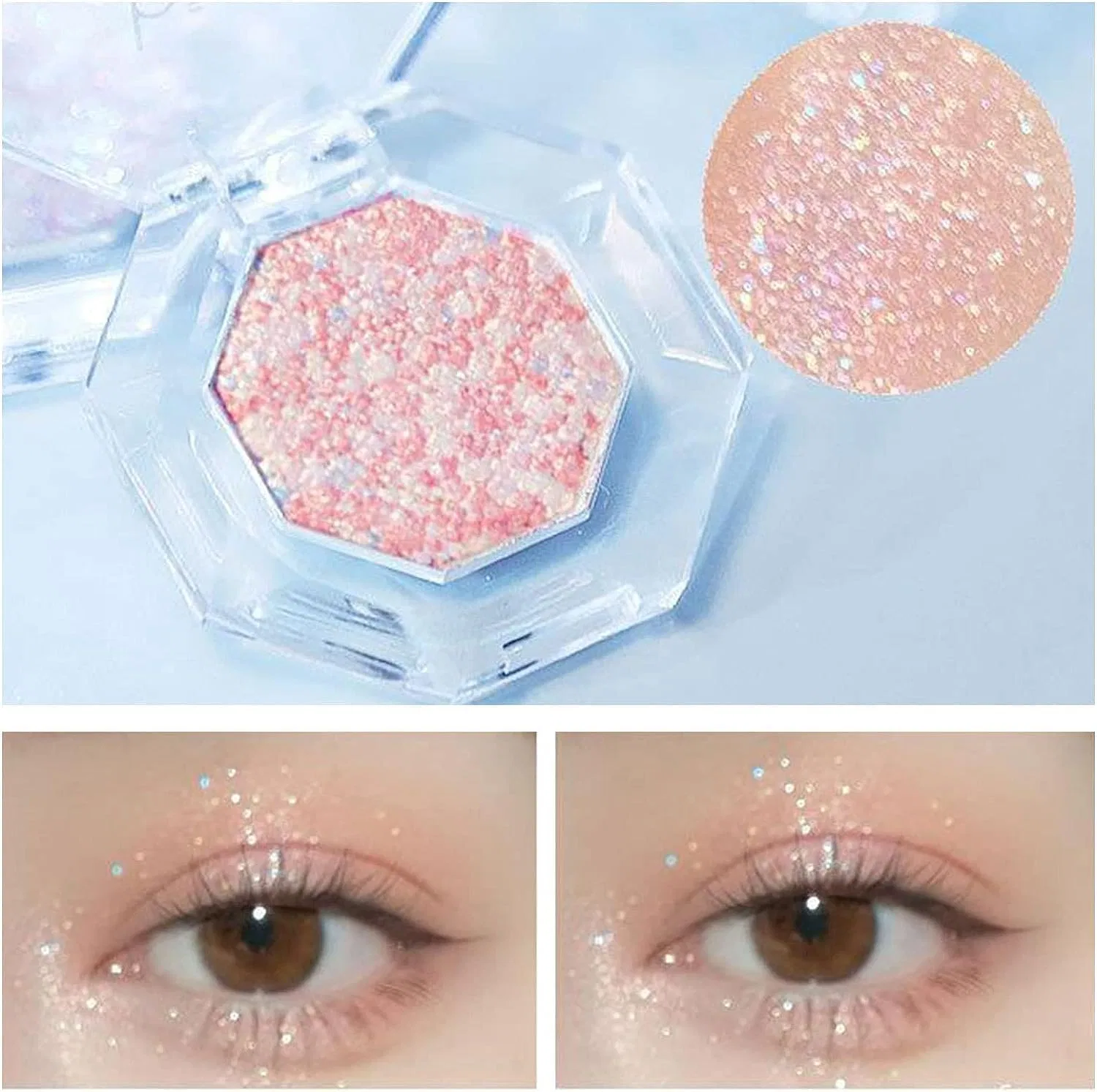 Консилер Glitter Eyeshadow Palette Cream Powder Pearl, Plbse, 1 шт, Rose Love — фото 2