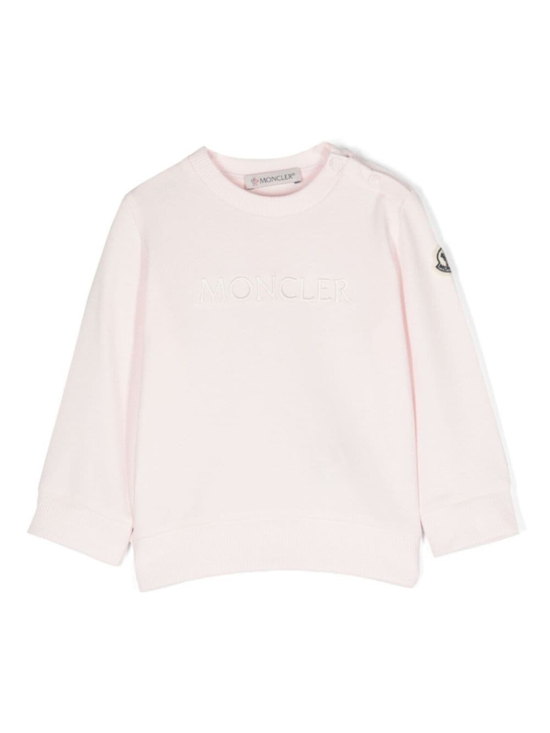 

Moncler Enfant толстовка с вышитым логотипом, розовый