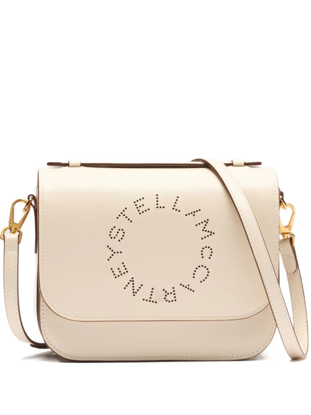 

Сумка через плечо с перфорацией и логотипом Stella McCartney, нейтральный