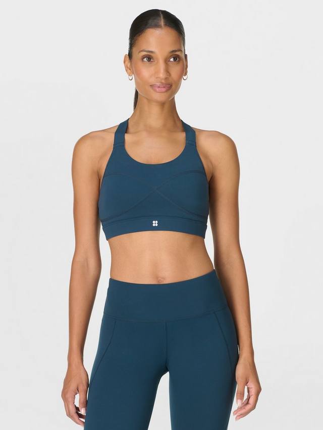 

Бюстгальтер Power Medium Support бесшовный Sweaty Betty, Beetle Blue