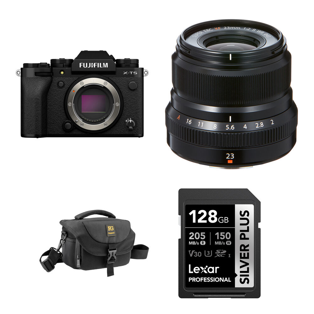

Беззеркальная камера FUJIFILM X-T5 Mirrorless Camera with 23mm f/2 Lens and Basic