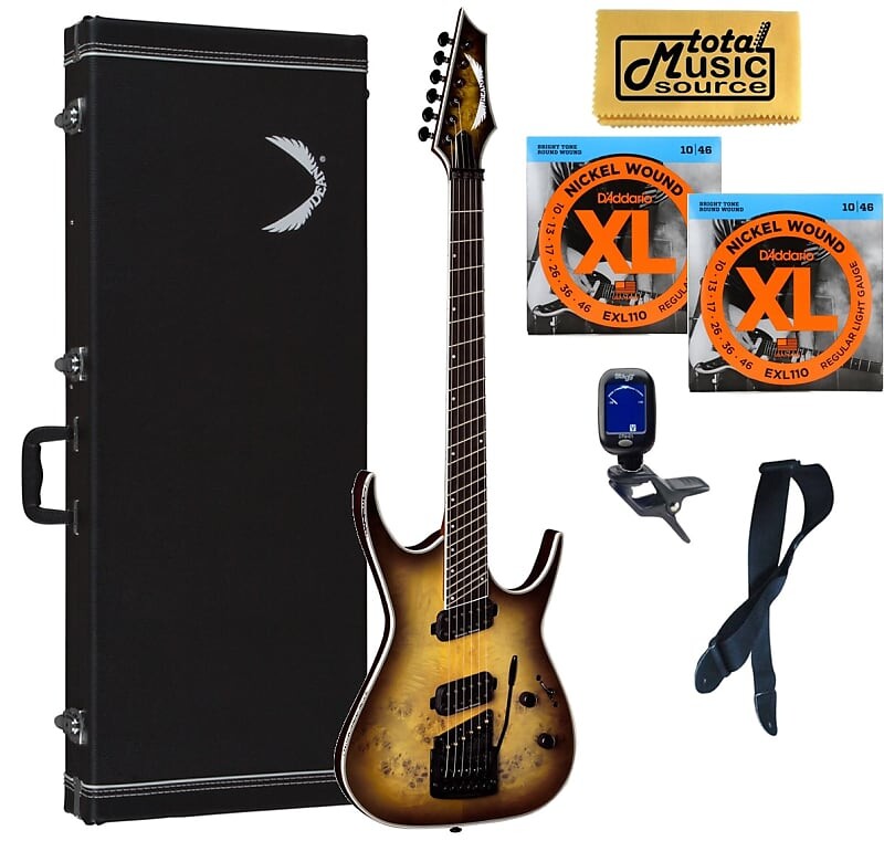 

Электрогитара Dean Exile Select Multiscale Kahler Guitar, Ebony, Satin Black Burst, Bundle