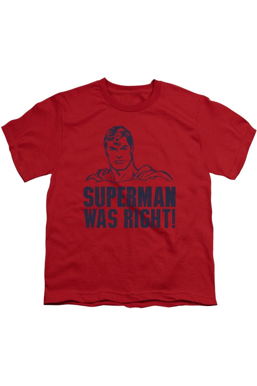 

Футболка с коротким рукавом для детей "Супермен был прав" Gildan, красный