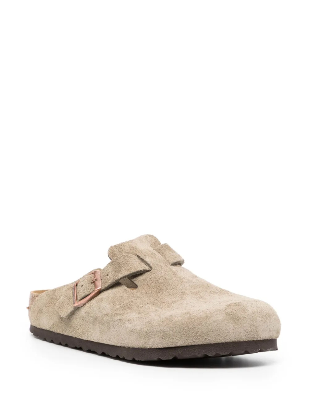 Бостонские замшевые тапочки Birkenstock, коричневый — фото 2