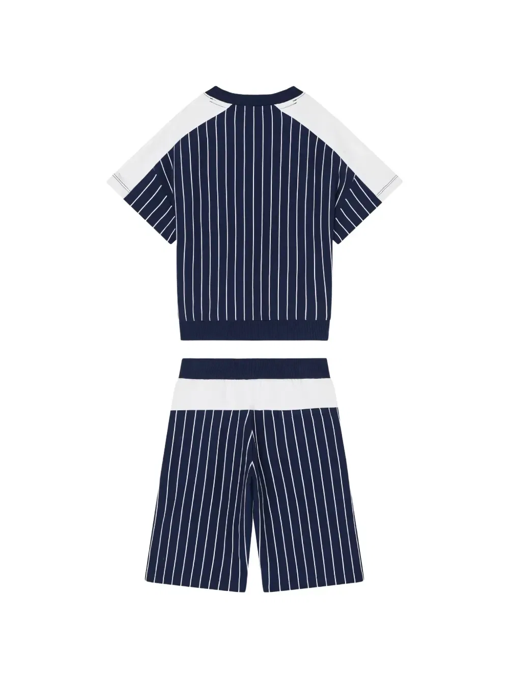 Комплект из футболки и полосатых шорт Emporio Armani Kids, синий — фото 2