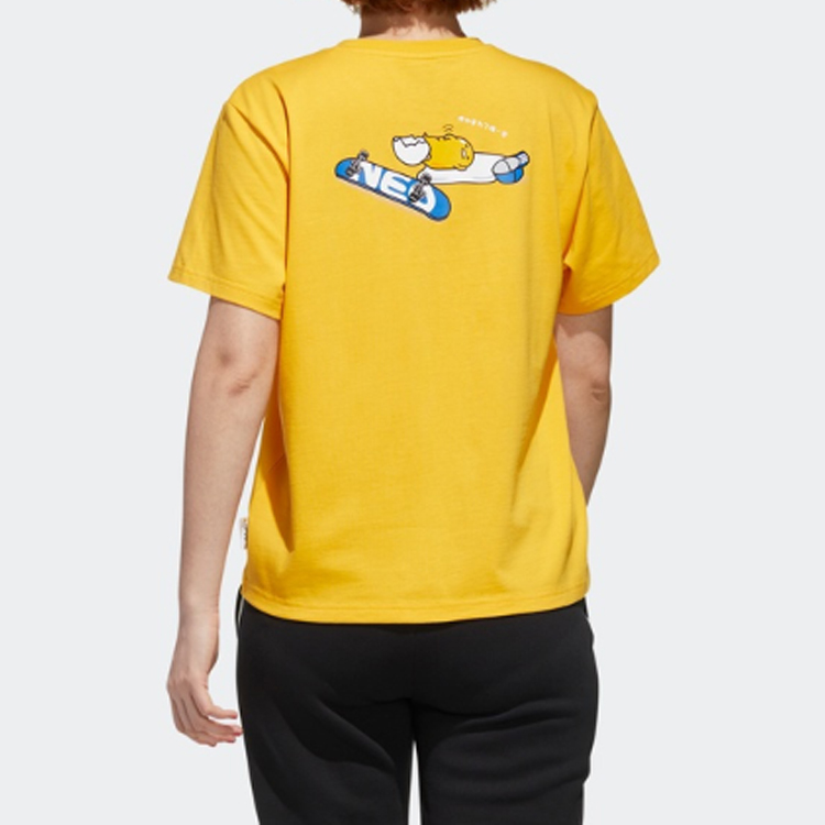 Adidas Neo Женская футболка желтая — фото 4