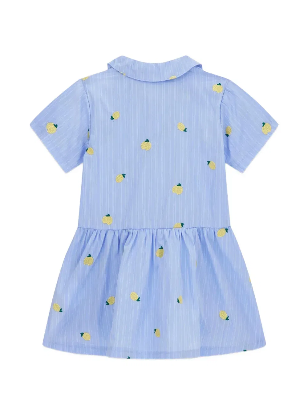 Платье в полоску с вышивкой в виде лимонов Guess Kids, синий — фото 2