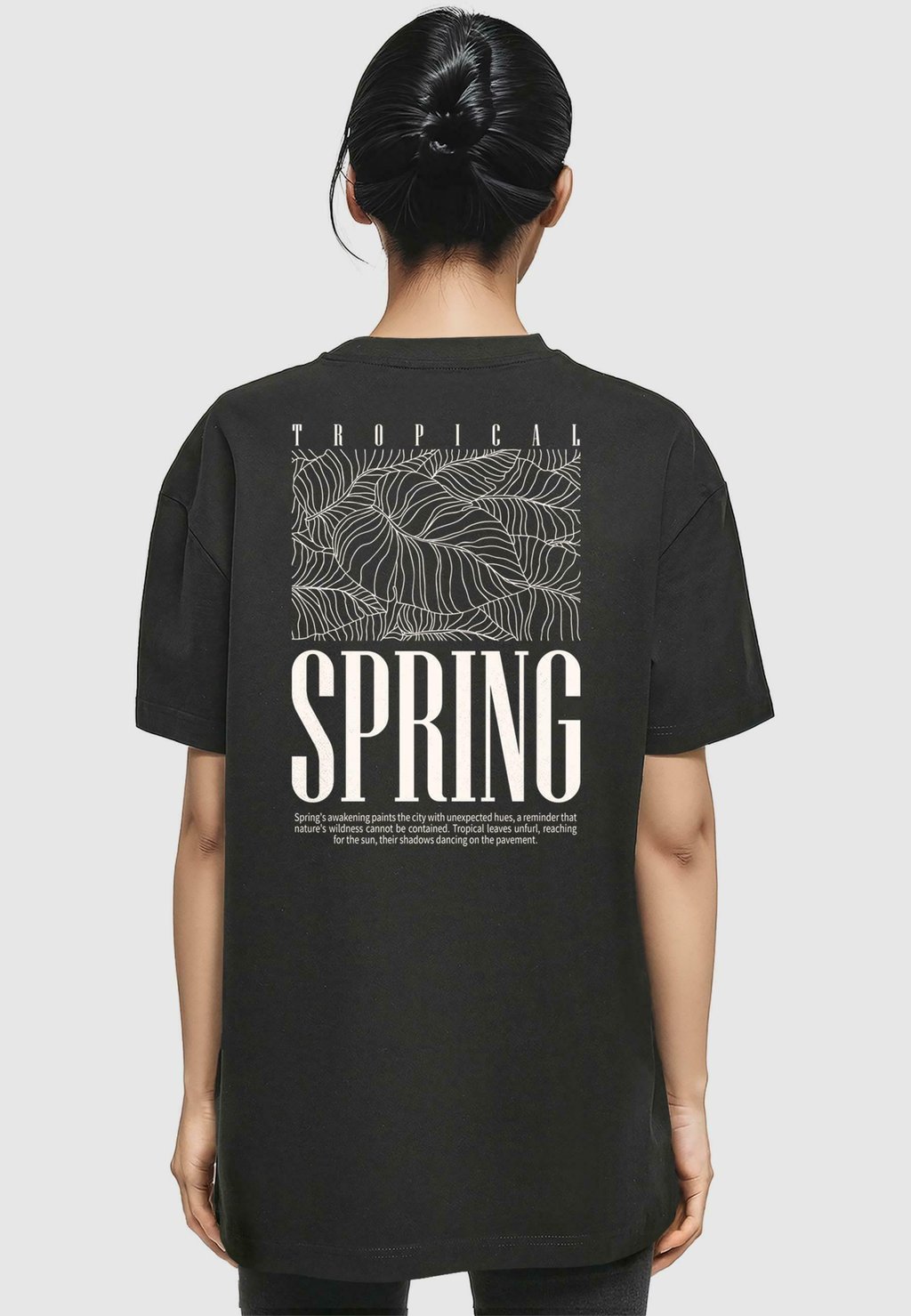 

Футболка с принтом TROPICAL SPRING Merchcode, черный