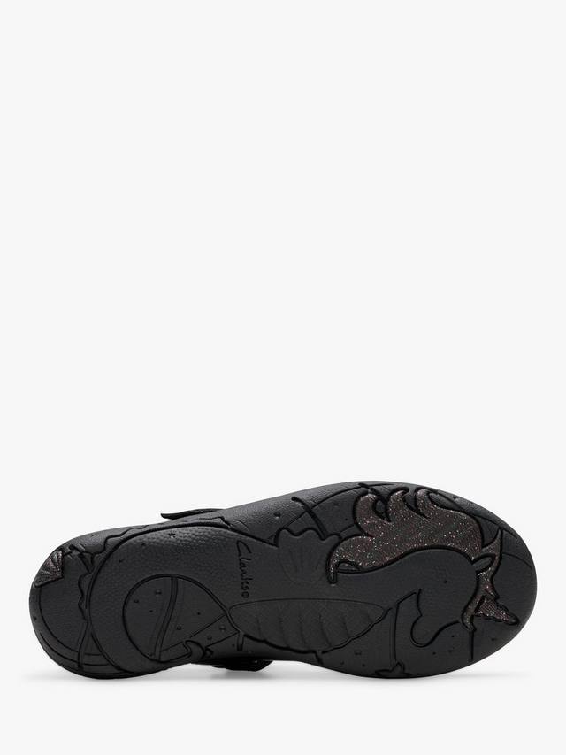 Детские школьные туфли Relda Gem Clarks, Black Patent — фото 3