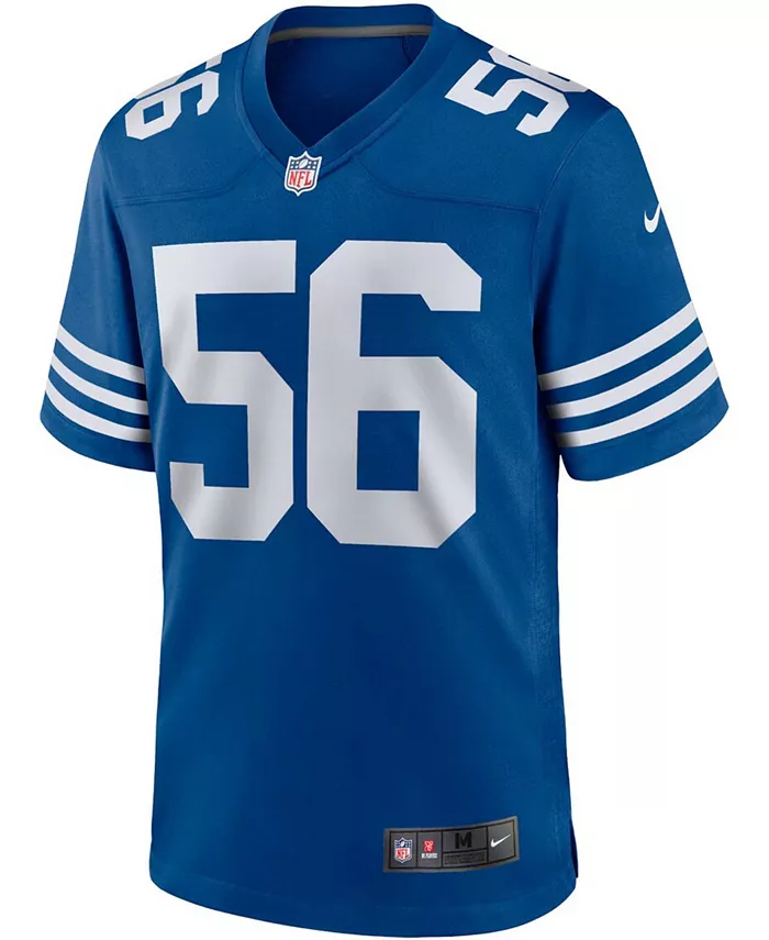 Мужская альтернативная игровая футболка Quenton Nelson Indianapolis Colts Nike, синий — фото 3