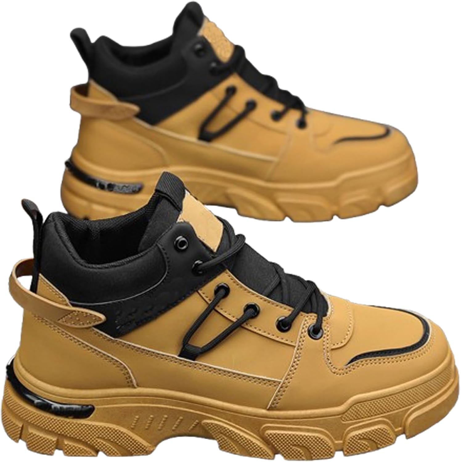 

Мужские ботинки, легкая защитная обувь для мужчин, нескользящие водонепроницаемые ботинки с композитным носком для строительства и походов Generic, хаки