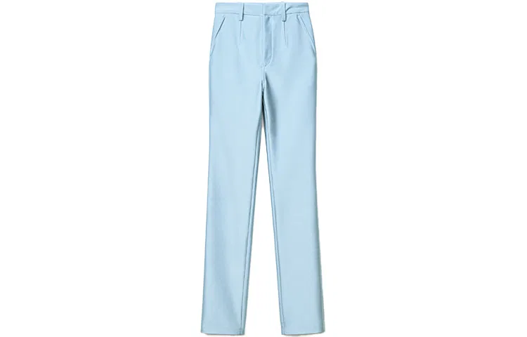 Брюки повседневные женские синие moderate straight fit Alexander Wang, Blue
