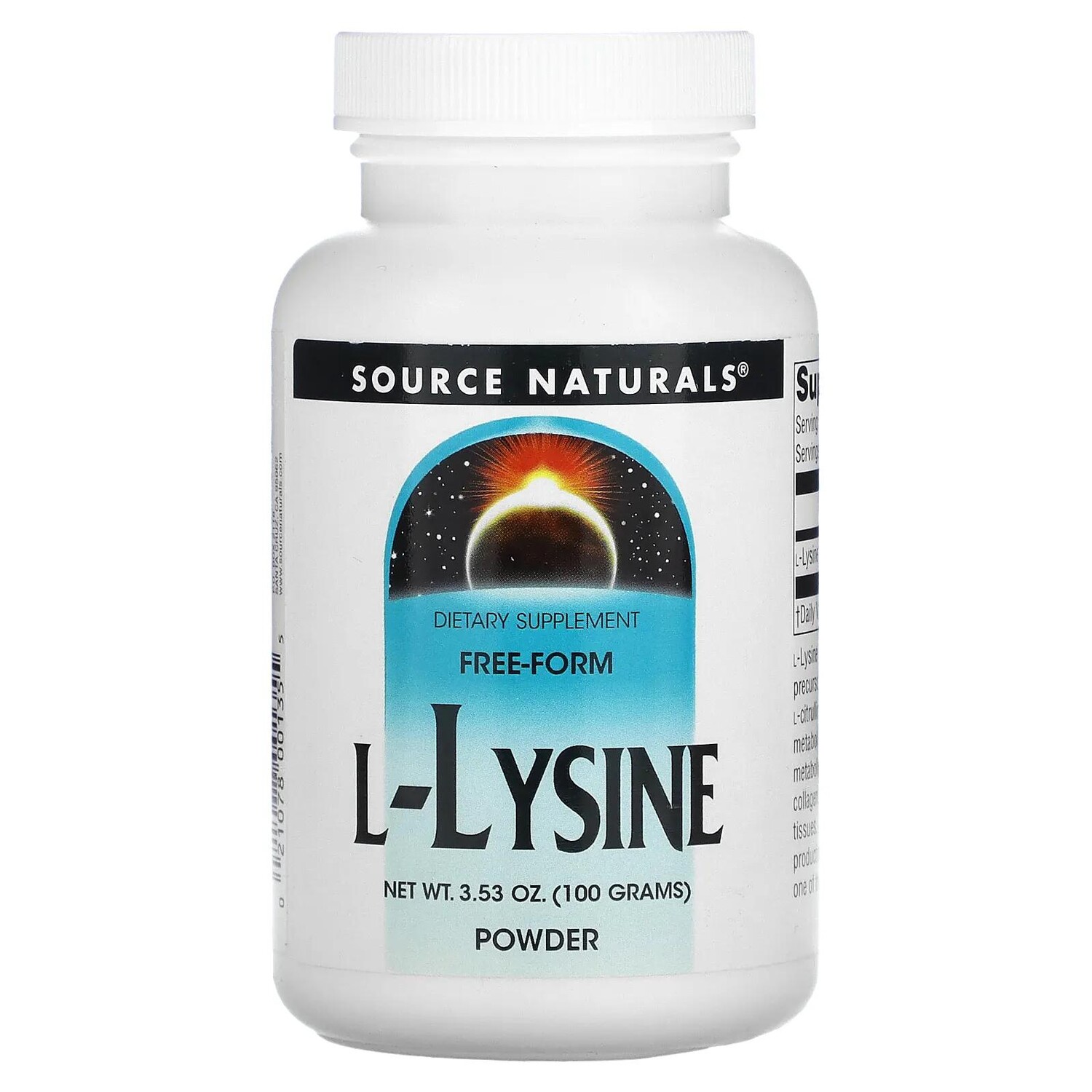 

Source Naturals L-лизин 3.53 унции (100 г)