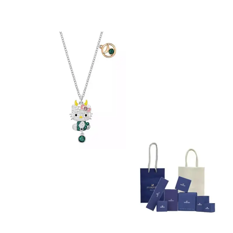 

Привет Китти искусственный хрустальный кулон для женщин многоцветный Swarovski, мультиколор