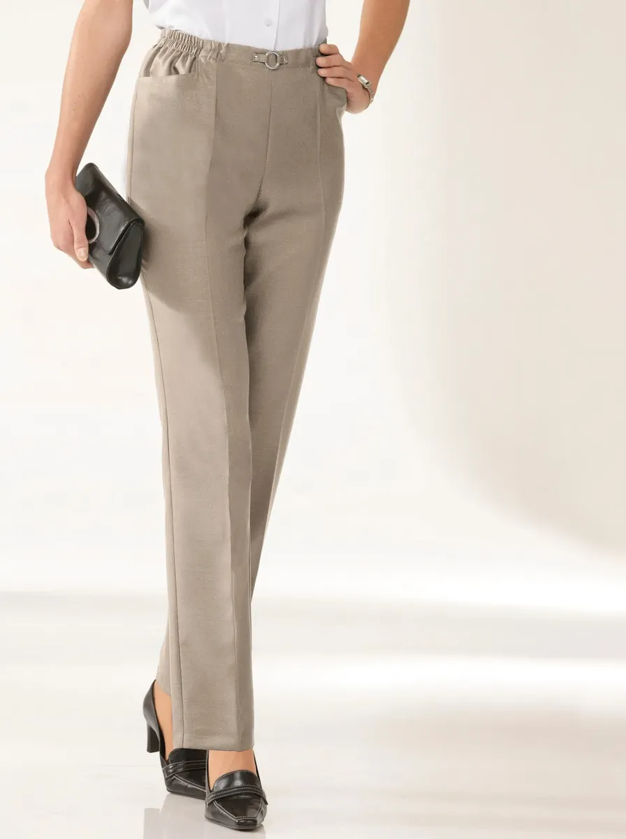 

Брюки без застежки Classic Basics, цвет Camel + Camel-Kariert