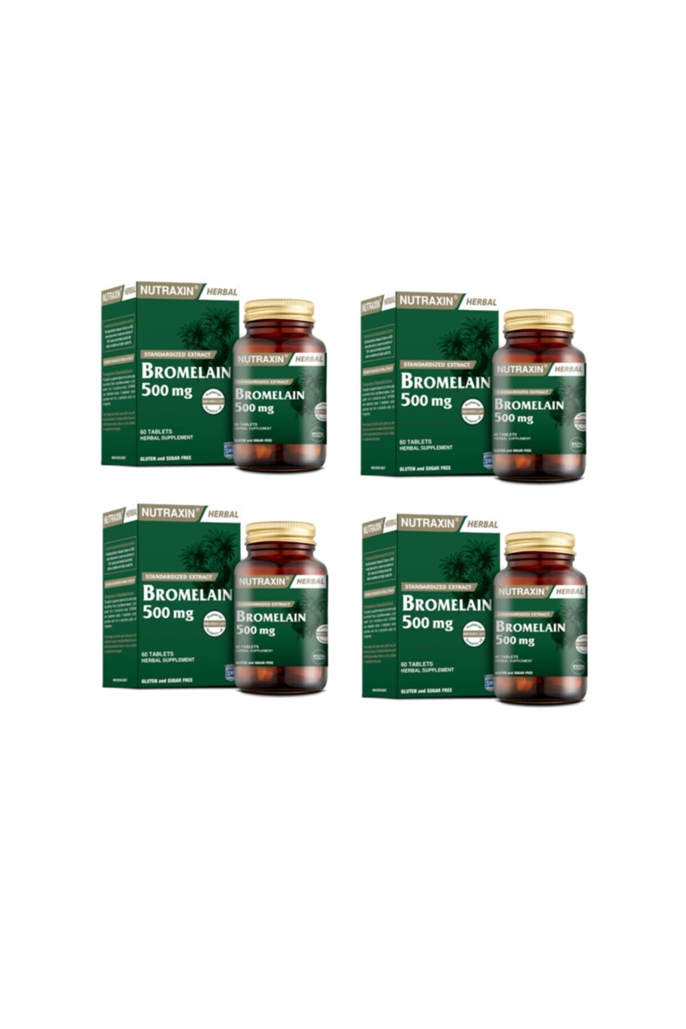 

Nutraxin Бромелайн 60 капсул X4 штуки