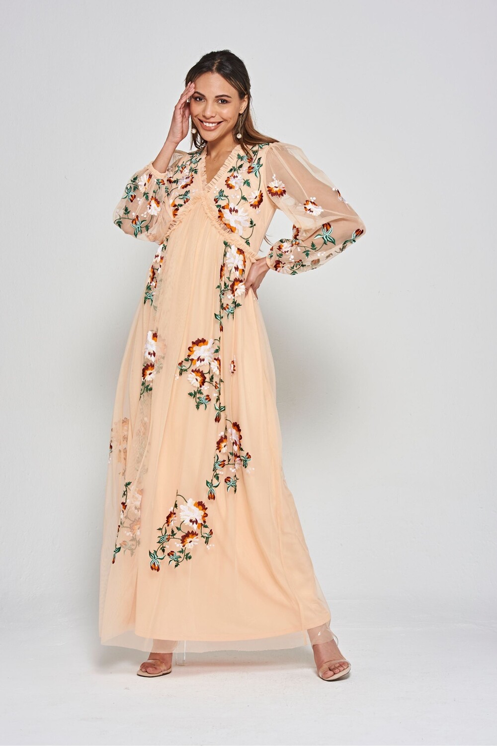 

Оранжевое платье Frock And Frill с вышивкой Frock and Frill, оранжевый