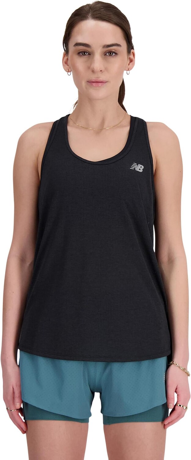 

Топ New Balance New Balance Women's Athletics Tank, цвет Black Heather