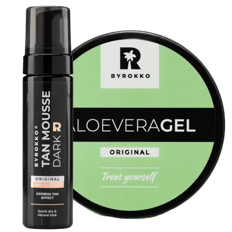 

Охлаждающий гель + мусс для загара Byrokko Aloe Vera, темный