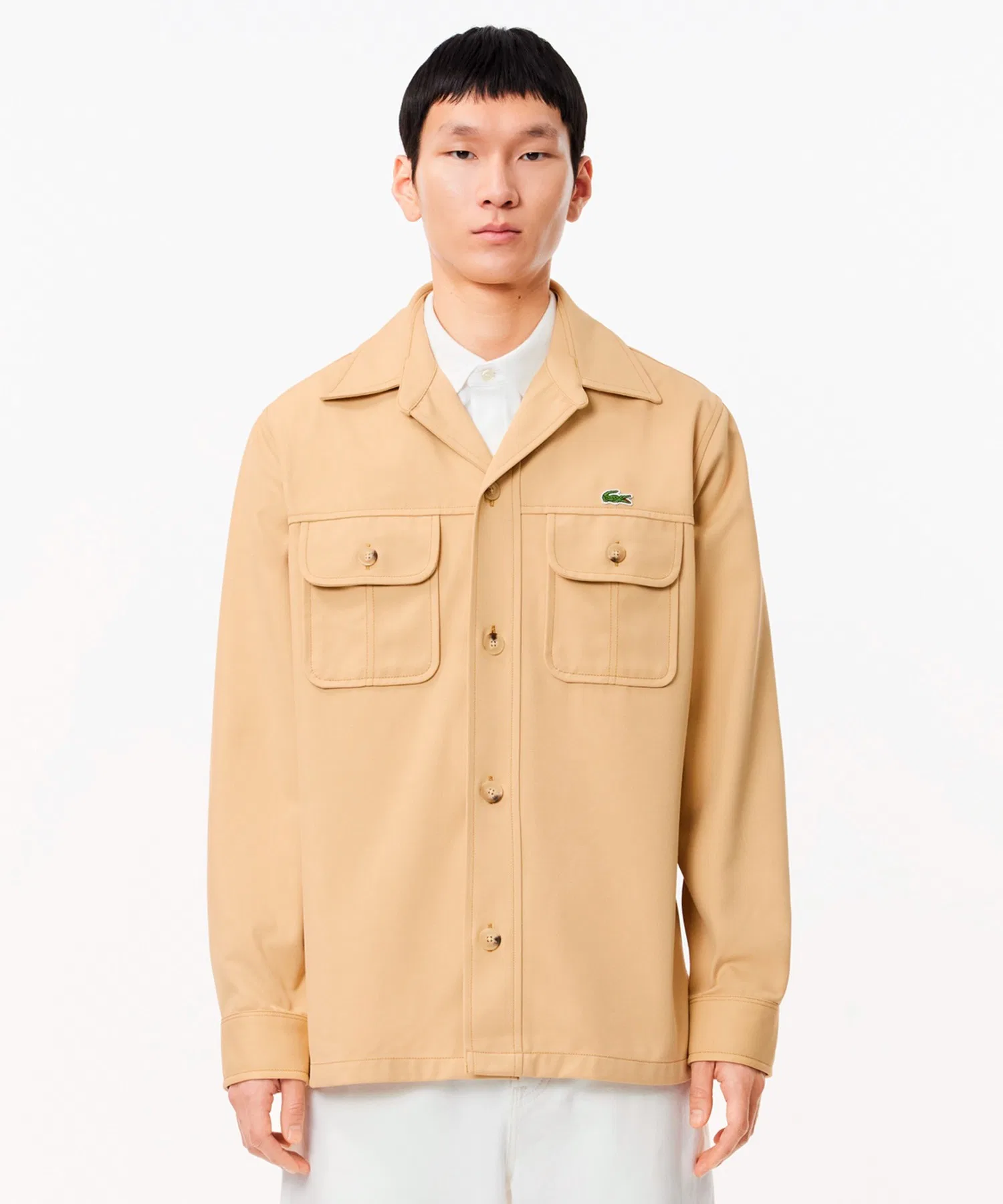 Мужская рубашка LACOSTE из смесовой ткани с водоотталкивающей пропиткой