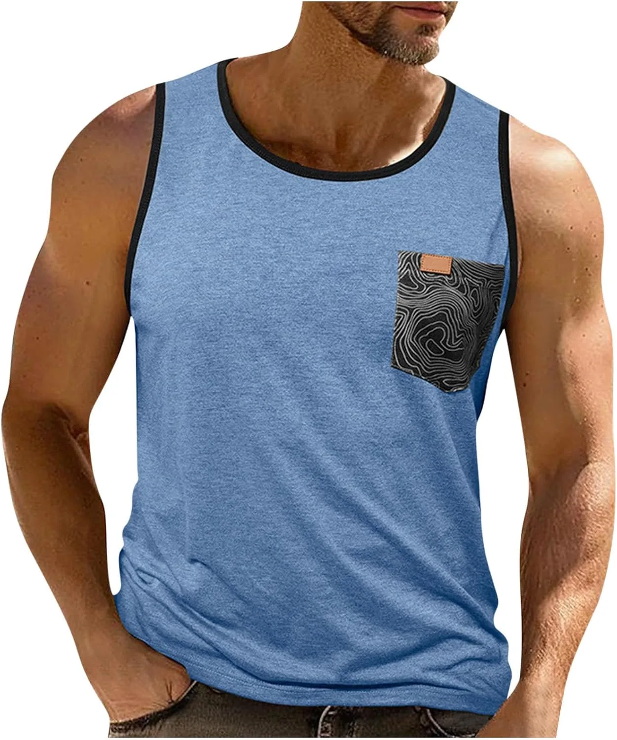 

Мужская майка для тренировок с нагрудным карманом