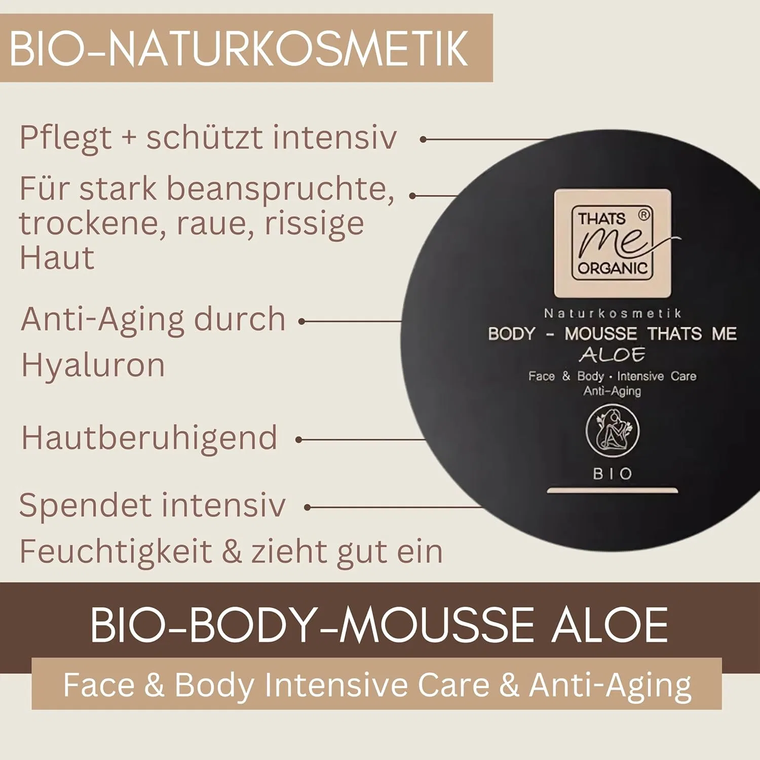 Органический мусс для тела «Aloe» от Thats me Organic, 200 мл Thats Me Organic — фото 2
