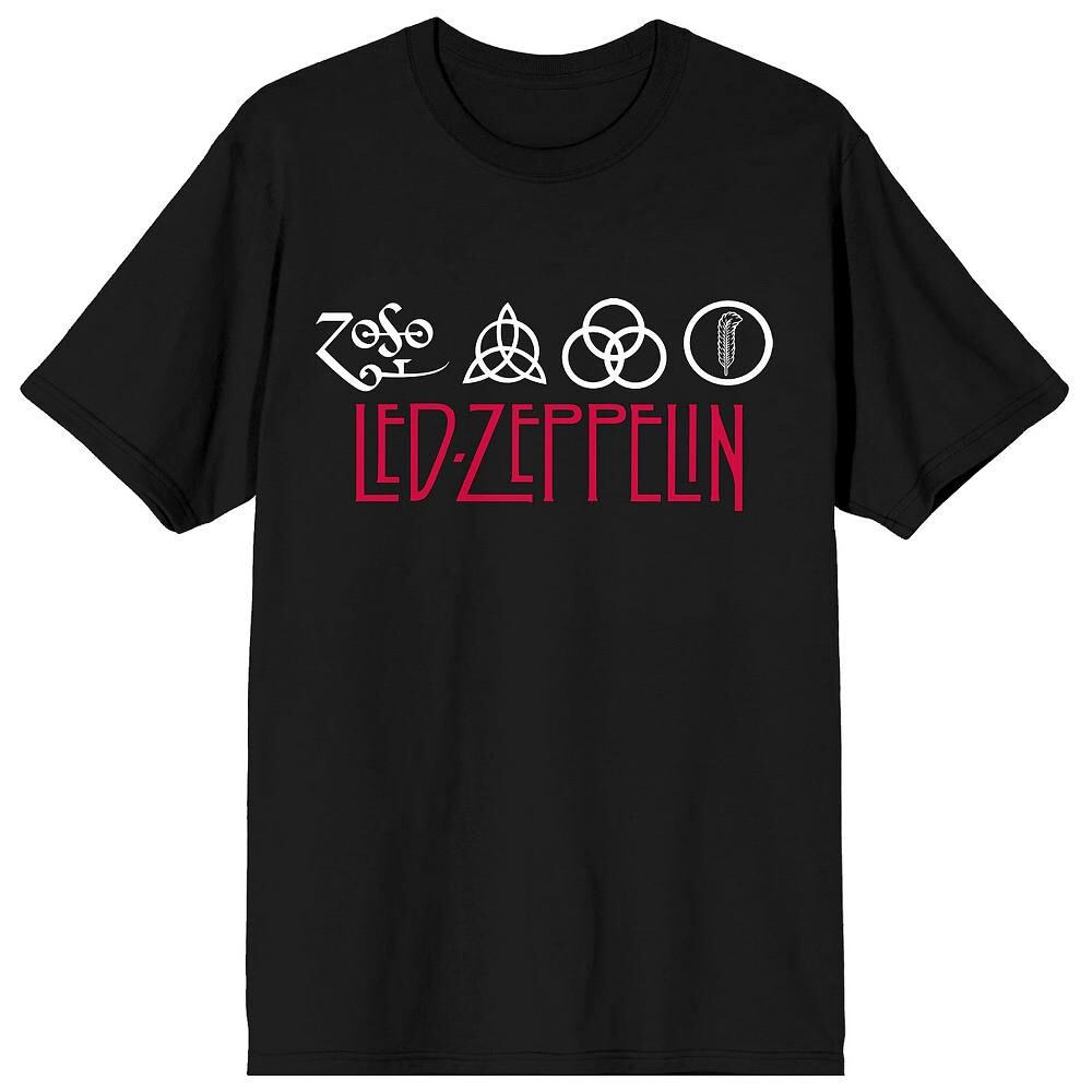 

Мужская черная футболка с рисунком Led Zeppelin Icon Licensed Character, черный