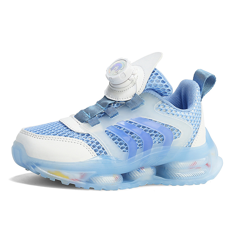 

Нескользящие и дышащие низкие детские кроссовки для бега TONYBEAR, белый/синий