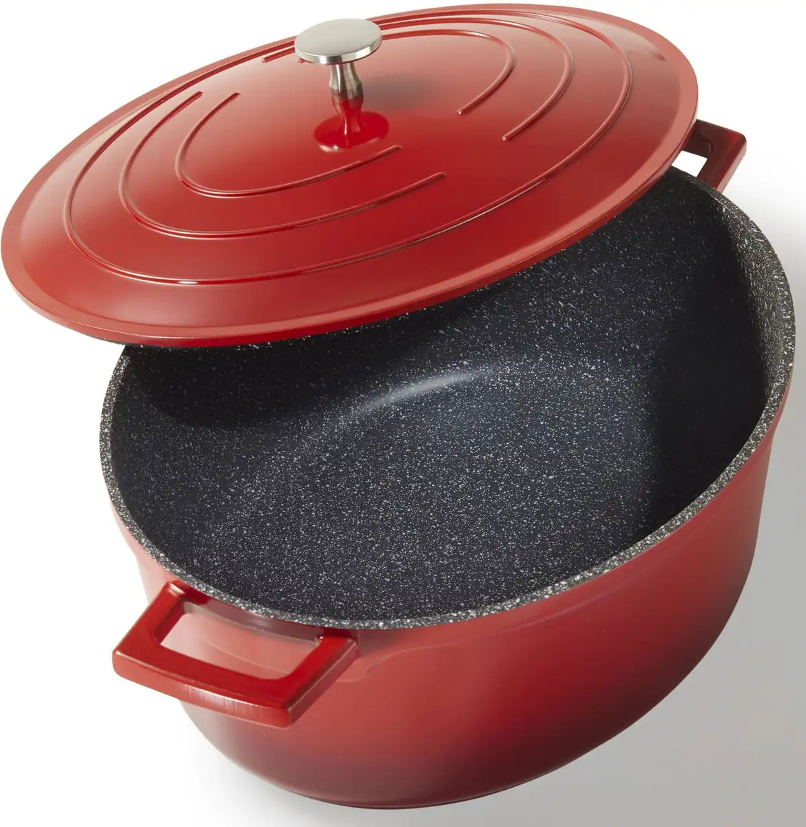 

Сковорода STONELINE "Gourmet", литой алюминий, (1 шт.), 32x25 см, индукционная 6,6 л + высота 12 см, красный