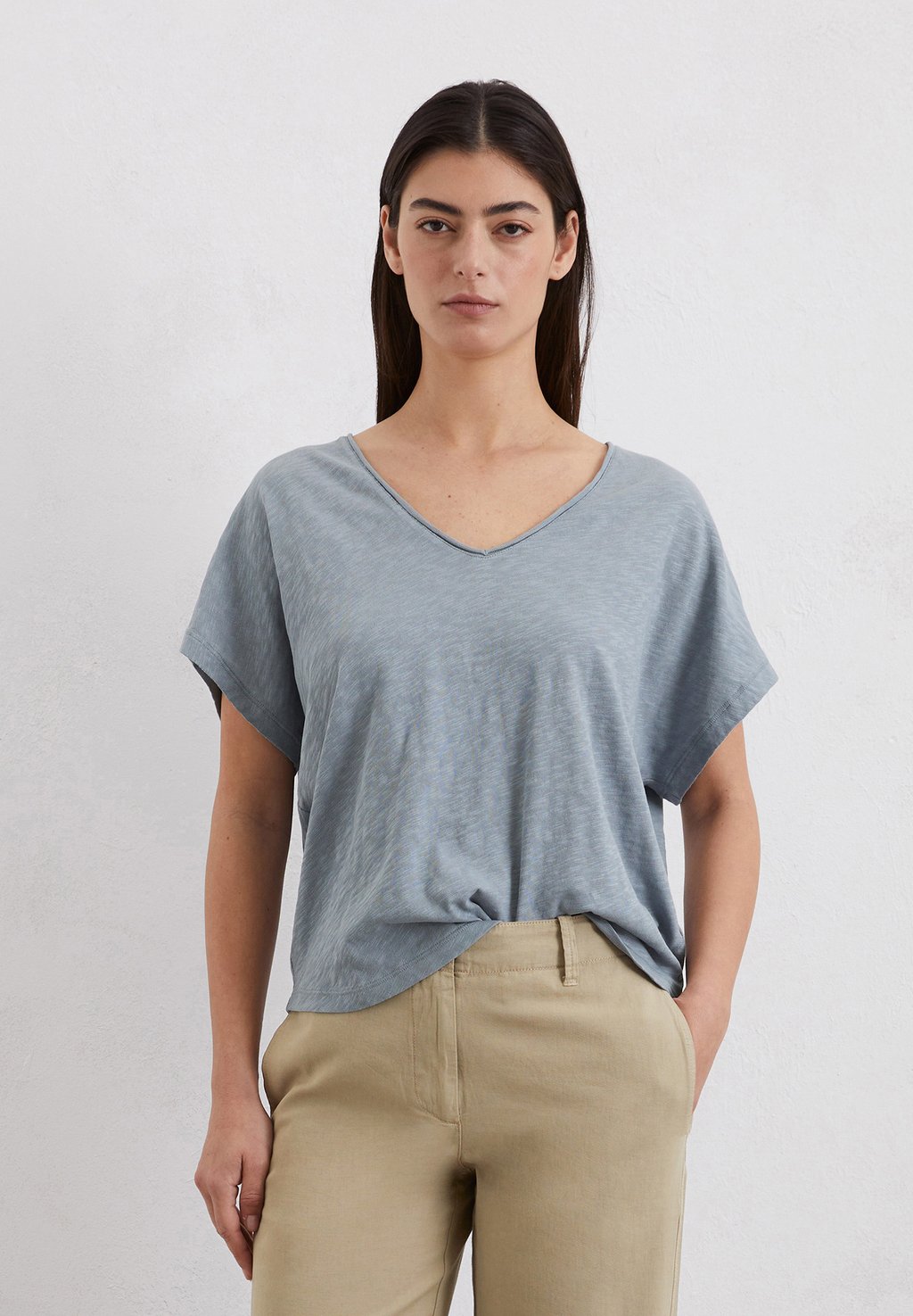 

Базовая футболка V NECK SHORT SLEEVE Marc O'Polo, светло-голубой