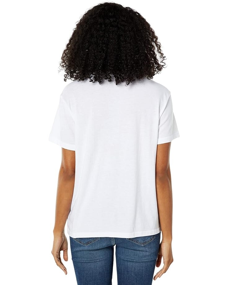 

Футболка Lucky Brand Clover Fill Boyfriend Tee, ярко-белый