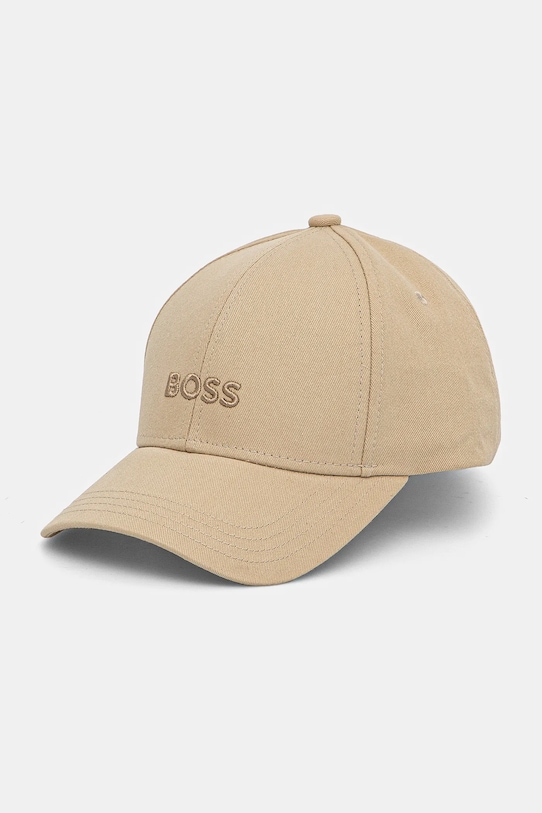 

Хлопковая кепка с козырьком Boss, бежевый