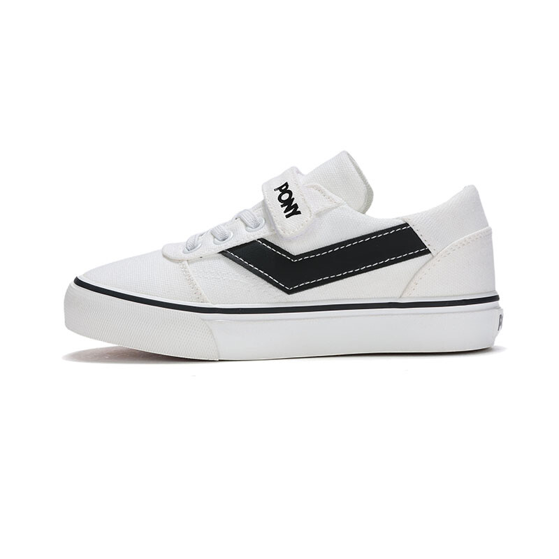 

Кроссовки PONY Skate Kids Skateboarding Shoes Kids Low-top White/black, белый