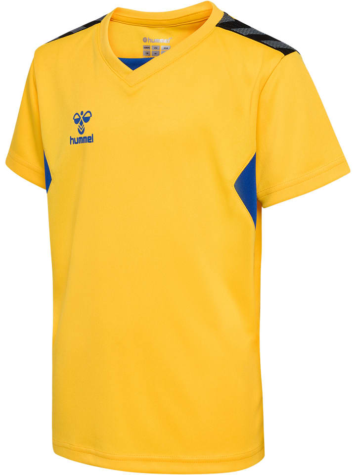Футболка Hummel Hmlauthentic Football Kids в цвете SPORTS YELLOW/TRUE BLUE Hummel — фото 4