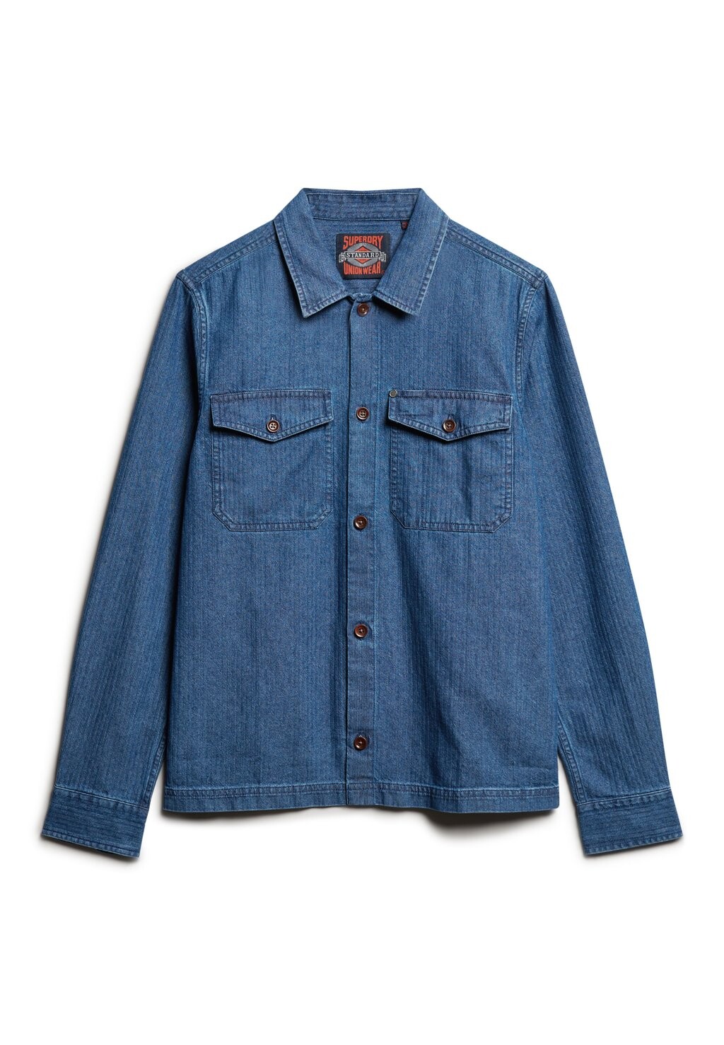 

Джинсовая куртка Superdry, индиго «елочка»