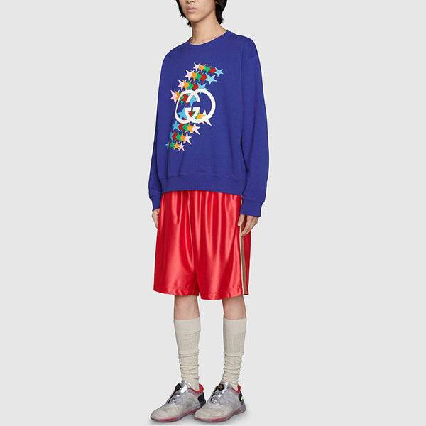 Толстовка GUCCI SS21 Rainbow Stars Crewneck 'Purple', фиолетовый — фото 4