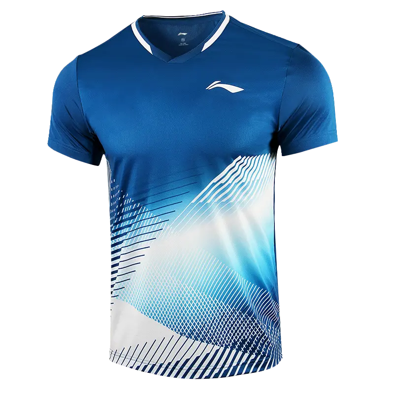 

Li-Ning Li Ning Badminton Collection Футболка для бадминтона мужская стандартная белый/деним синий
