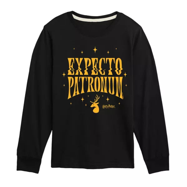 

Футболка с длинным рукавом и принтом «Expecto Patronum» для мальчиков 8–20 лет Harry Potter, черный