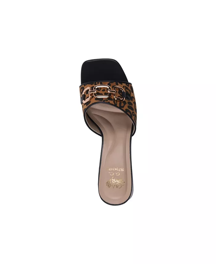Женские босоножки Wanda на квадратном каблуке GC Shoes, мультиколор — фото 4