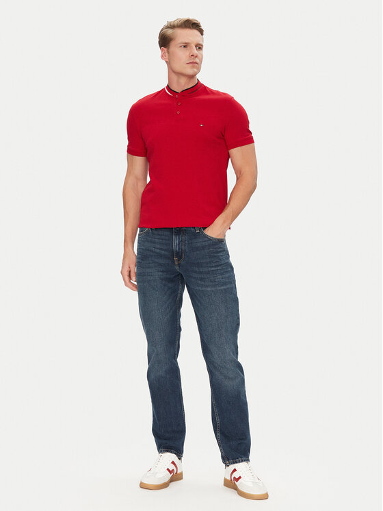 Рубашка поло облегающего кроя Mao MW0MW34752 Tommy Hilfiger, красный — фото 2