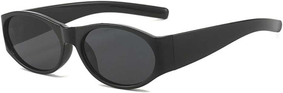 

Ретро овальные солнцезащитные очки для мужчин, модные градиентные линзы, защита от УФ-излучения UV400, женские солнцезащитные очки оранжево-синего цвета TYUVIVO, Black Gray