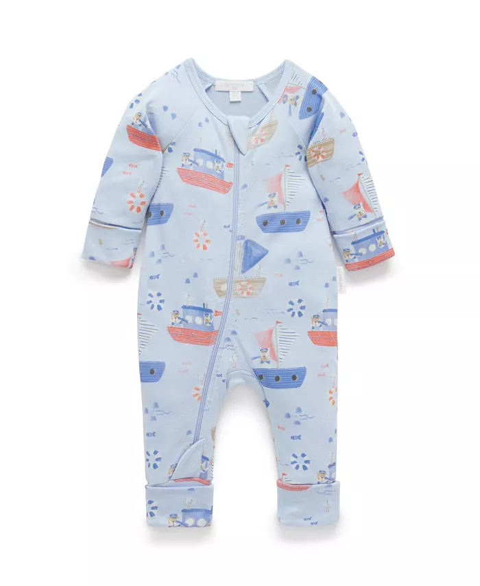 

Комбинезон на молнии для мальчиков Baby Boys Purebaby, синий