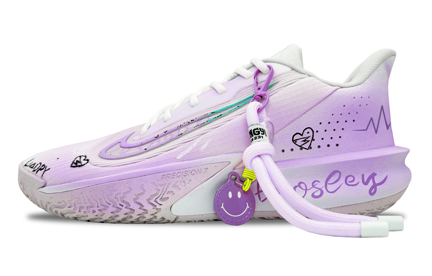 

Баскетбольные кроссовки Precision 7 Basketball Shoes Unisex Low-Top Purple/White Nike