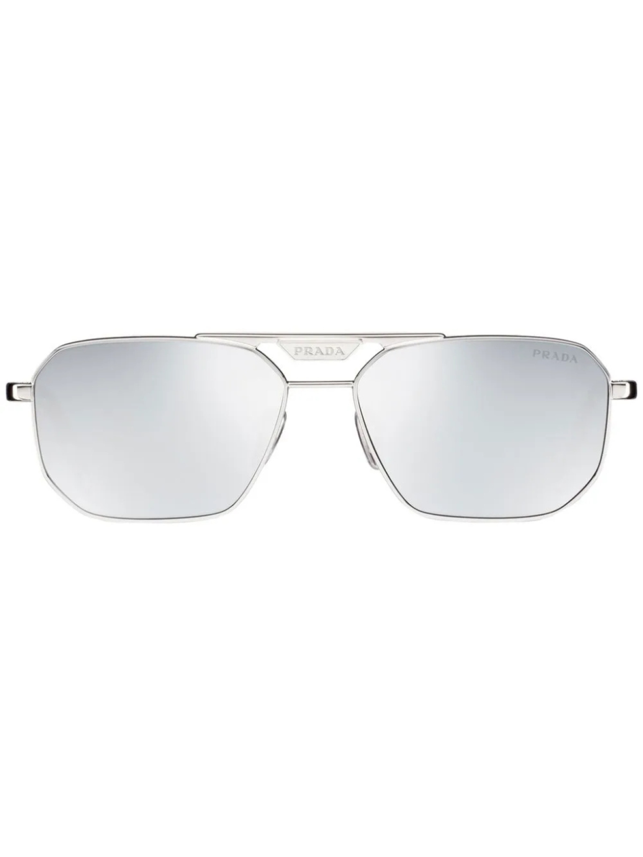 

Prada Eyewear солнцезащитные очки-пилоты Symbole, серебристый